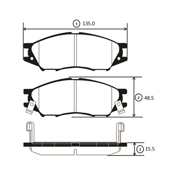 Brake Pad Set, disc brake (GK0785)
