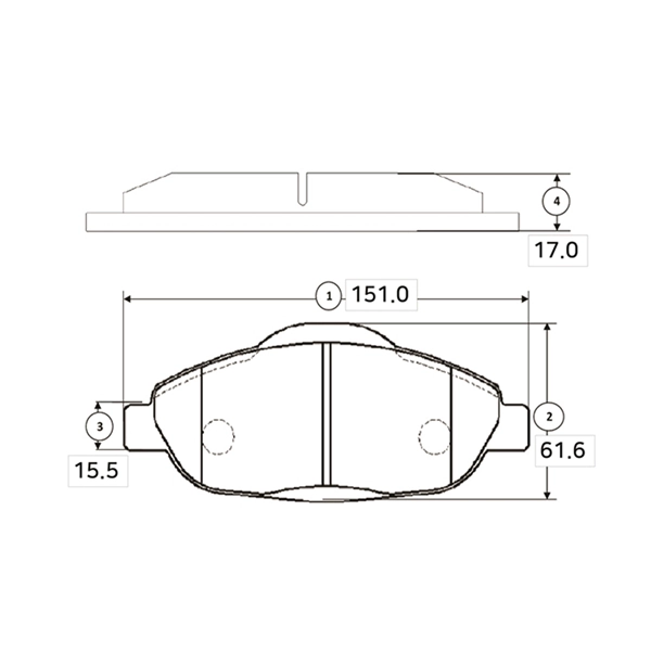 Brake Pad Set, disc brake (GK0908)
