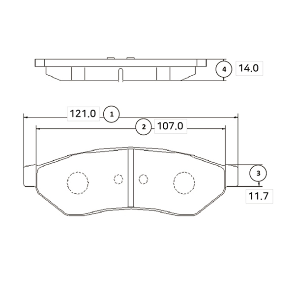 Brake Pad Set, disc brake (GK0446)