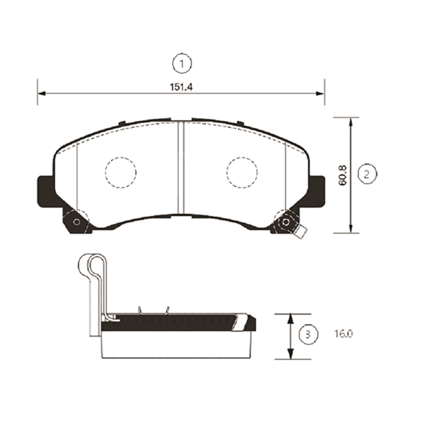 Brake Pad Set, disc brake (GK0405)
