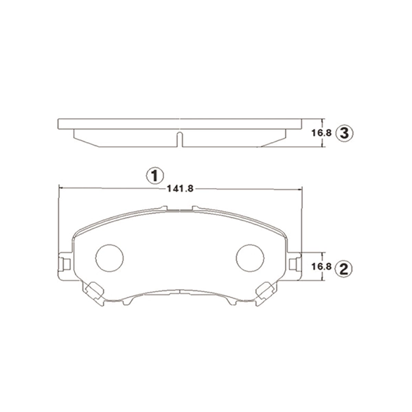 Brake Pad Set, disc brake (GK1423)