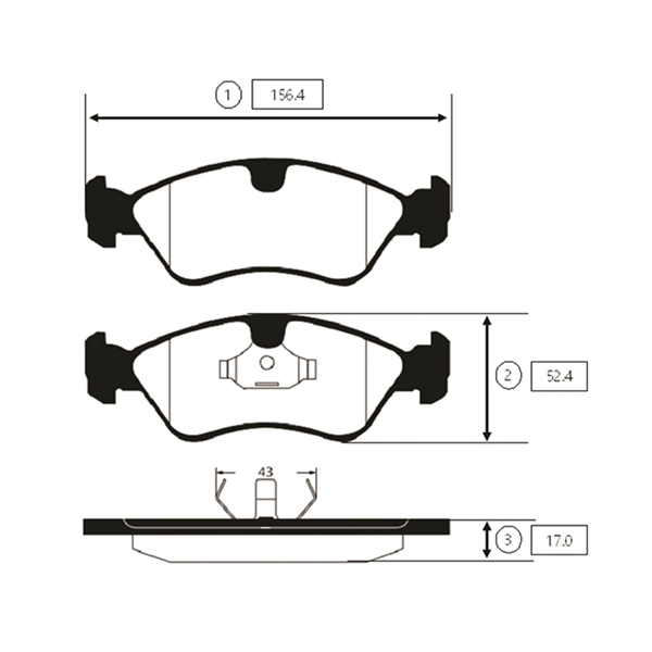 Brake Pad Set, disc brake (GK0432)