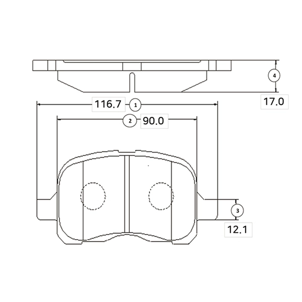 Brake Pad Set, disc brake (GK1032)