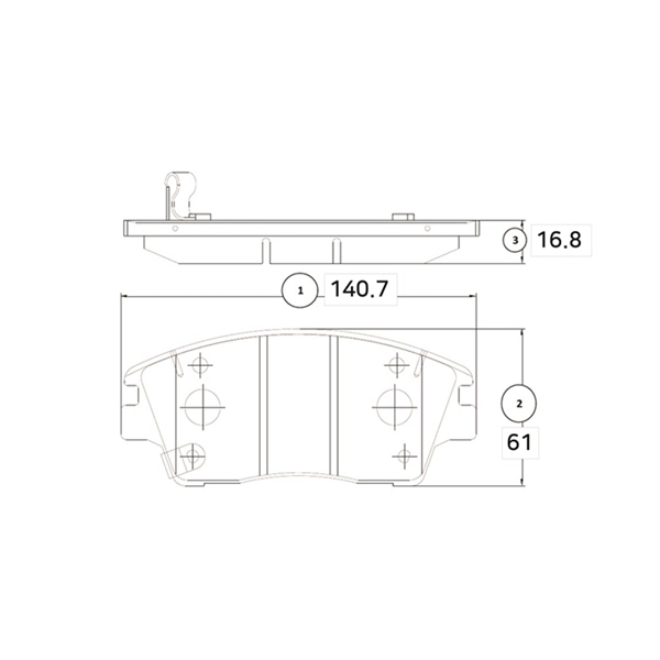 Brake Pad Set, disc brake (GK1368)