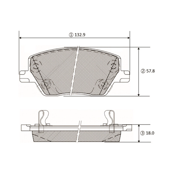 Brake Pad Set, disc brake (GK1442)