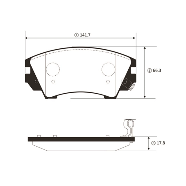 Brake Pad Set, disc brake (GK1439)