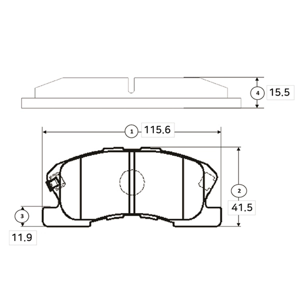 Brake Pad Set, disc brake (GK0137)