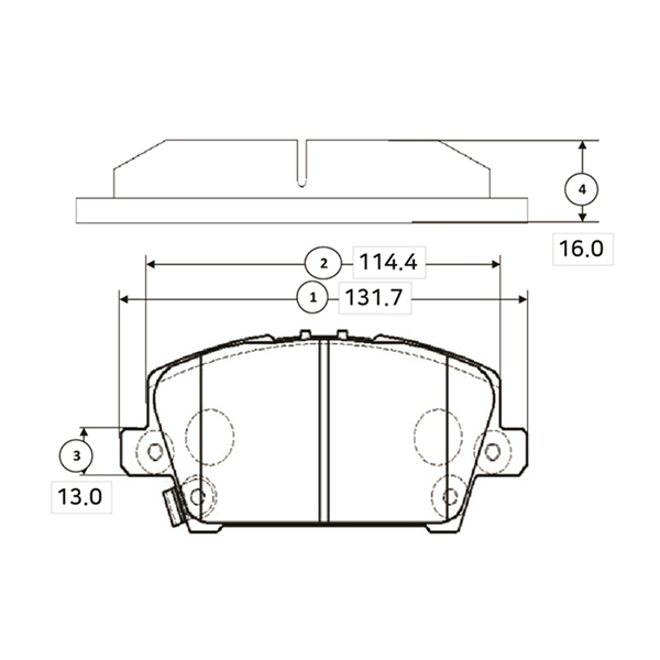 Brake Pad Set, disc brake (GK0342)
