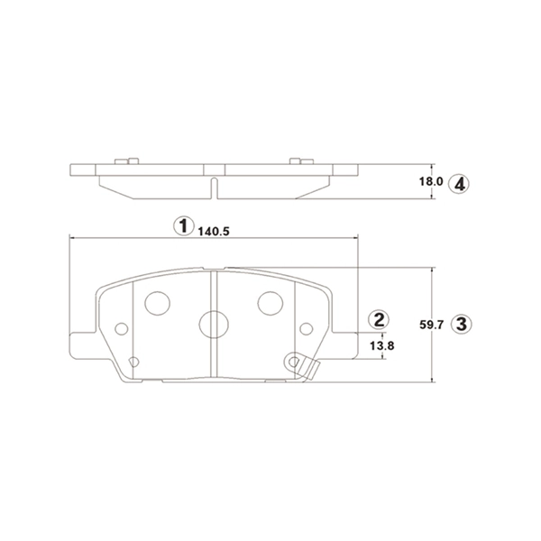 Brake Pad Set, disc brake (GK1416)