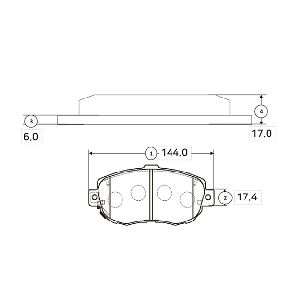 Brake Pad Set, disc brake (GK1039)