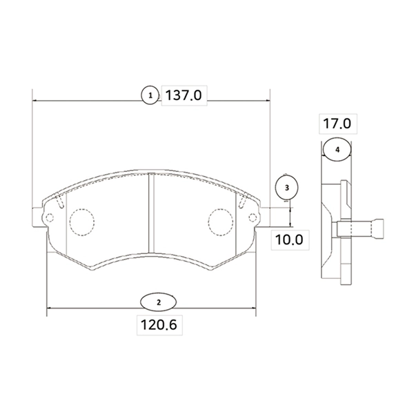Brake Pad Set, disc brake (GK0460)