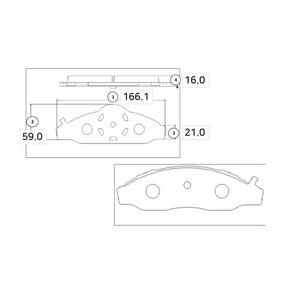 Brake Pad Set, disc brake (GK0562)