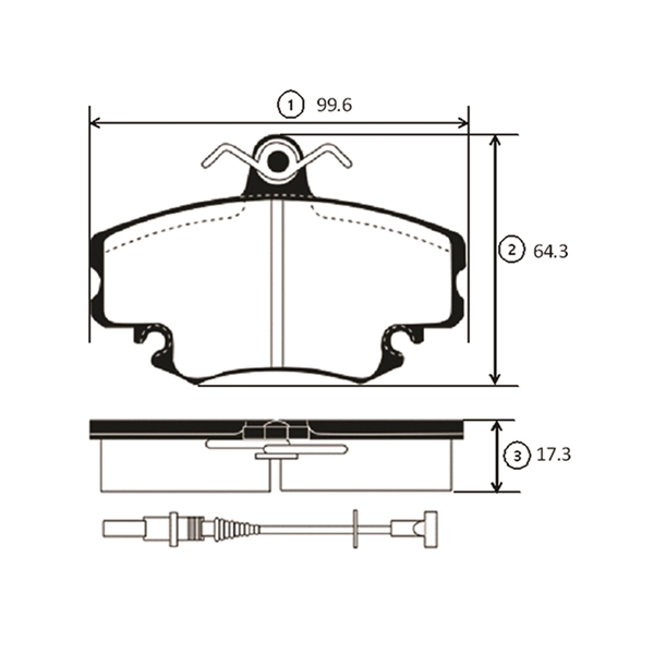 Brake Pad Set, disc brake (GK0909)