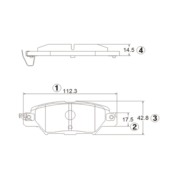 Brake Pad Set, disc brake (GK1424)
