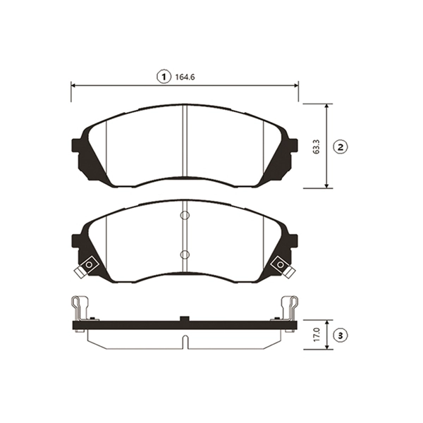Brake Pad Set, disc brake (GK0546)