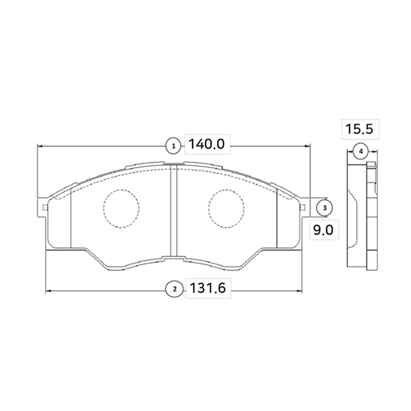Brake Pad Set, disc brake (GK1084)
