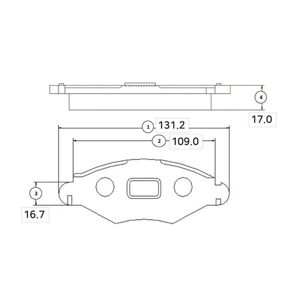 Brake Pad Set, disc brake (GK0858)