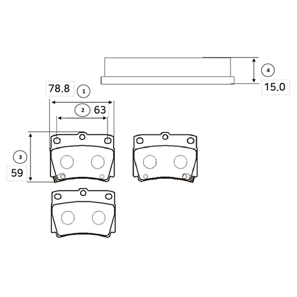 Brake Pad Set, disc brake (GK0602)