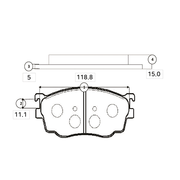 Brake Pad Set, disc brake (GK0665)