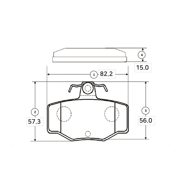Brake Pad Set, disc brake (GK0852)