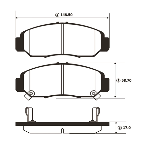 Brake Pad Set, disc brake (GK0377)