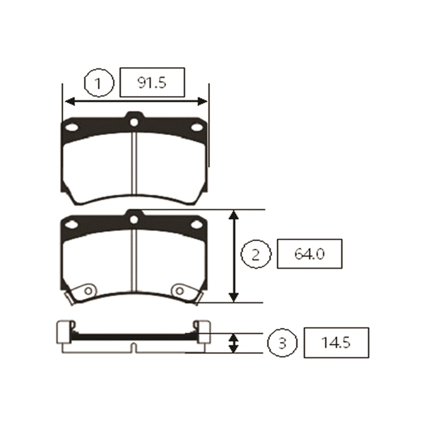 Brake Pad Set, disc brake (GK0509)