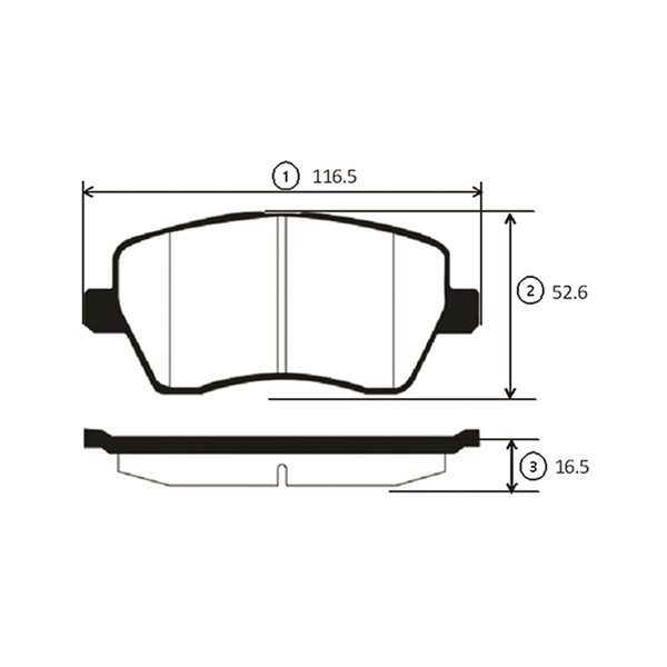 Brake Pad Set, disc brake (GK0841)