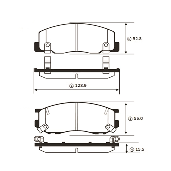 Brake Pad Set, disc brake (GK1041)