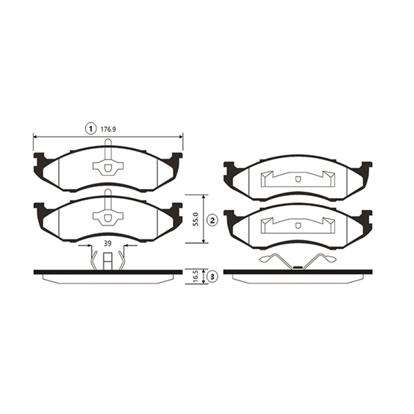 Brake Pad Set, disc brake (GK0518)