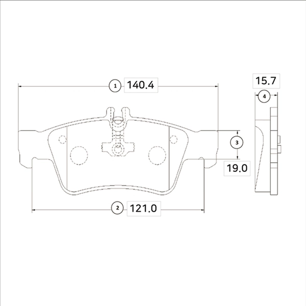 Brake Pad Set, disc brake (GK0040)
