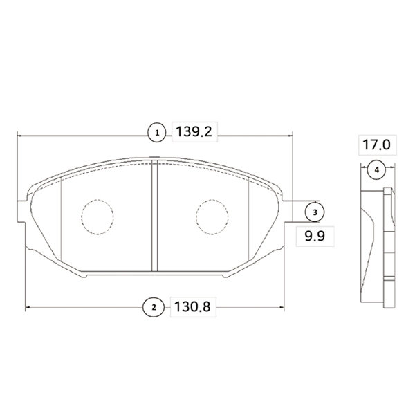 Brake Pad Set, disc brake (GK0330)