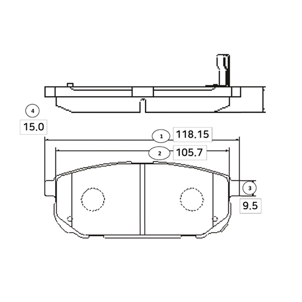 Brake Pad Set, disc brake (GK0525)