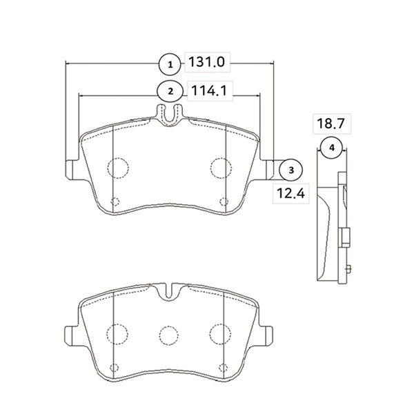 Brake Pad Set, disc brake (GK0037)