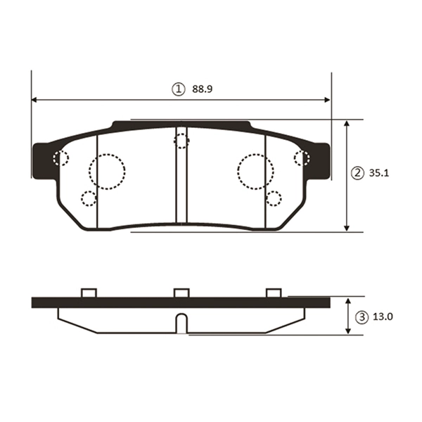 Brake Pad Set, disc brake (GK0334)