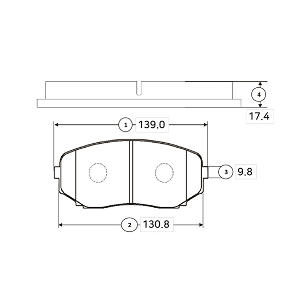 Brake Pad Set, disc brake (GK0711)