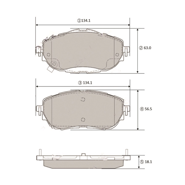 Brake Pad Set, disc brake (GK1457)