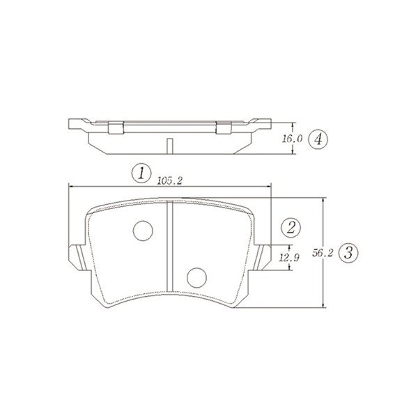 Brake Pad Set, disc brake (GK1471)
