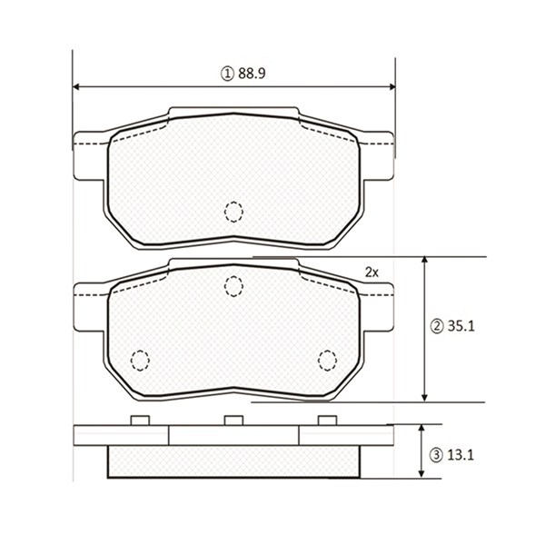 Brake Pad Set, disc brake (GK0370)