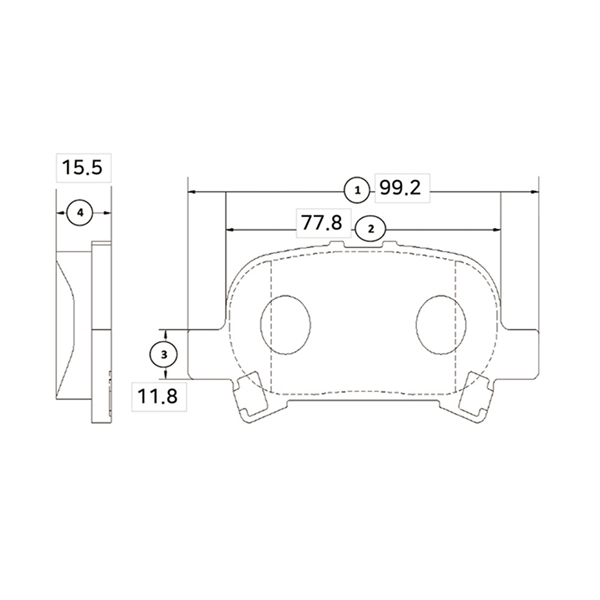 Brake Pad Set, disc brake (GK1045)