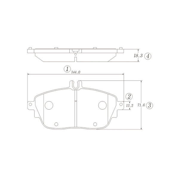 Brake Pad Set, disc brake (GK1474)