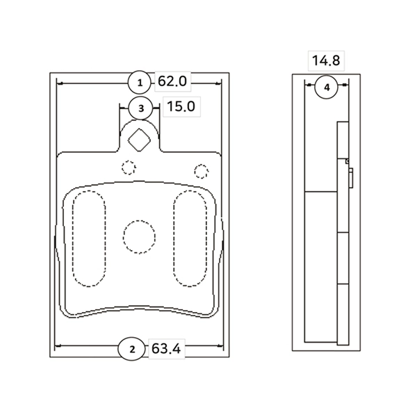 Brake Pad Set, disc brake (GK0038)