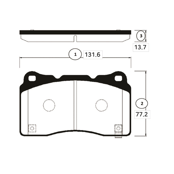 Brake Pad Set, disc brake (GK0503)
