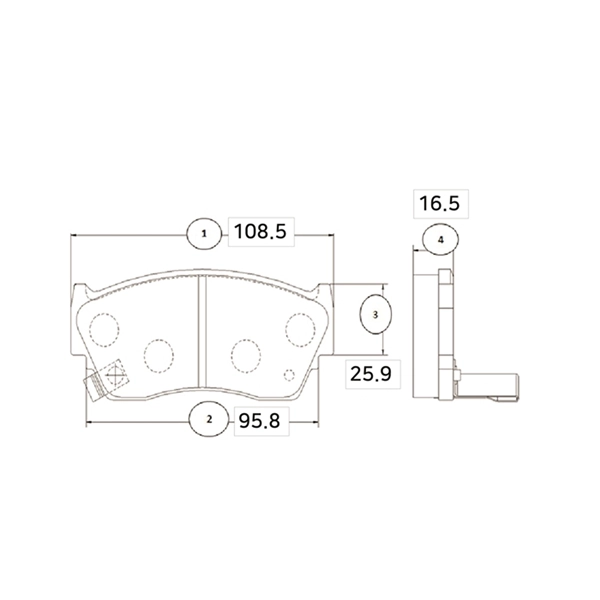 Brake Pad Set, disc brake (GK0719)