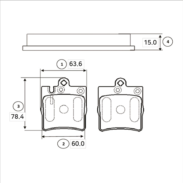 Brake Pad Set, disc brake (GK0055)