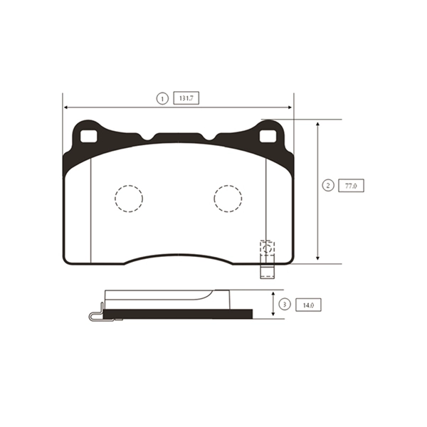Brake Pad Set, disc brake (GK0597)