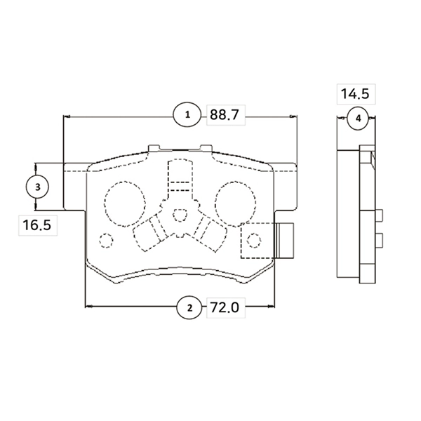Brake Pad Set, disc brake (GK0339)
