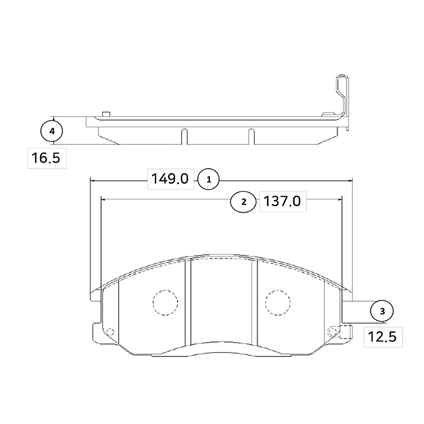 Brake Pad Set, disc brake (GK0468)
