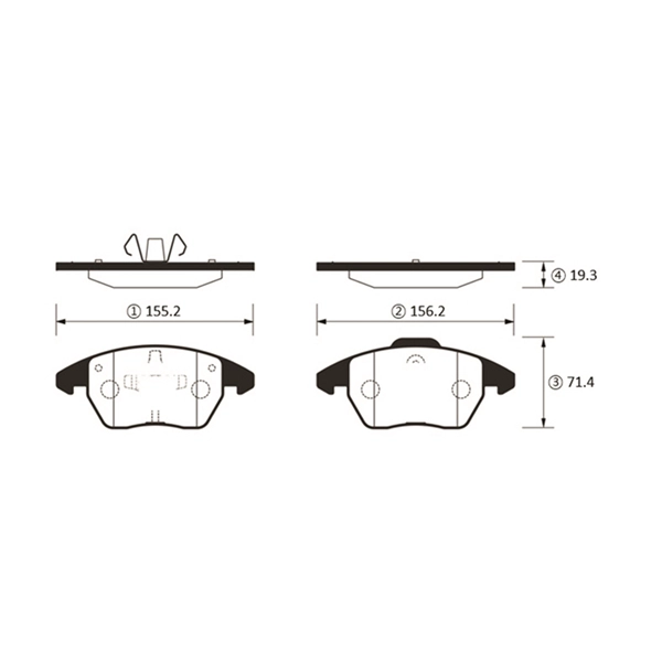 Brake Pad Set, disc brake (GK1463)