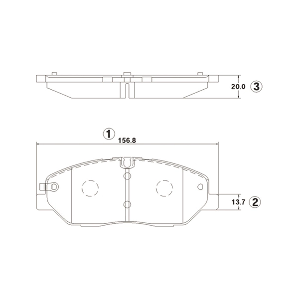 Brake Pad Set, disc brake (GK1404)