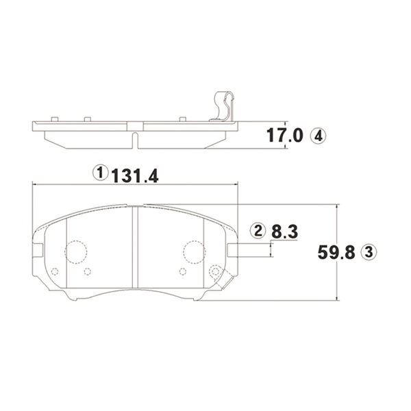 Brake Pad Set, disc brake (GK0507)